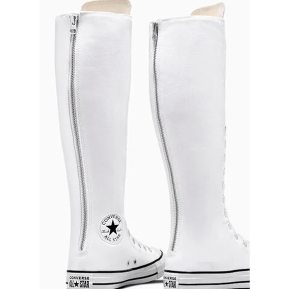 Converse Women's CTAS Knee High Zippered XX Hi Size 9 White NWT - Picture 2 of 7